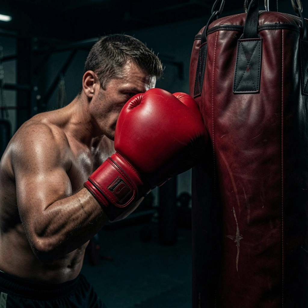 Sesión de kickboxing en la academia